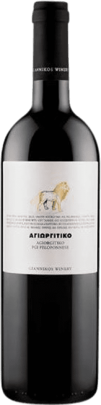 28,95 € Free Shipping | Red wine Giannikos Winery Lion I.G. Peloponeso Peloponeso Greece Mavro Bottle 75 cl