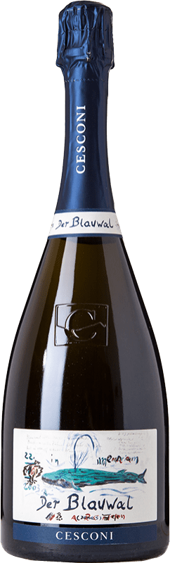 52,95 € Envoi gratuit | Vin Mousseux Blanc Cesconi Blauwal Extra Brut Réserve D.O.C. Trento Trentin-Haut-Adige Italie Chardonnay Bouteille 75 cl