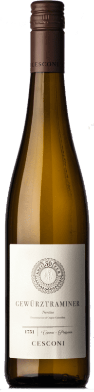 19,95 € Бесплатная доставка | Белое вино Cesconi D.O.C. Trentino Трентино-Альто-Адидже Италия Gewürztraminer бутылка 75 cl