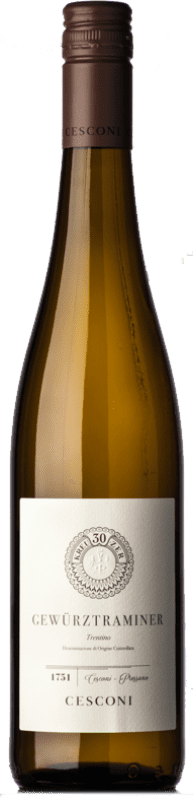 19,95 € Free Shipping | White wine Cesconi D.O.C. Trentino Trentino-Alto Adige Italy Gewürztraminer Organic Bottle 75 cl