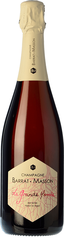 72,95 € 免费送货 | 玫瑰气泡酒 Barrat Masson La Grande Homée Rosé Brut Nature A.O.C. Champagne 香槟酒 法国 Pinot Black 瓶子 75 cl