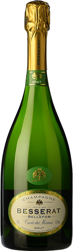 39,95 € Бесплатная доставка | Белое игристое вино Besserat de Bellefon Moines Brut — брют Cuvée A.O.C. Champagne шампанское Франция Pinot Noir — Пино Нуар, Chardonnay — Шардоне, Pinot Meunier — Пино Менье 75 cl