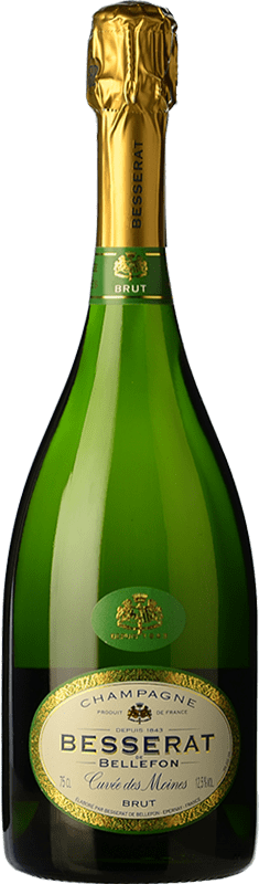 38,95 € Kostenloser Versand | Weißer Sekt Besserat de Bellefon Cuvée des Moines Brut A.O.C. Champagne Champagner Frankreich Pinot Schwarz, Chardonnay, Pinot Meunier Flasche 75 cl