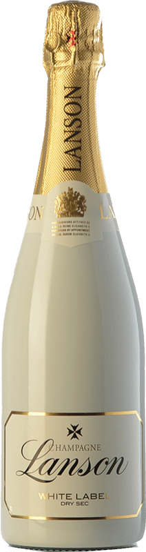 61,95 € 送料無料 | 白スパークリングワイン Lanson White Label ドライ A.O.C. Champagne シャンパン フランス Pinot Black, Chardonnay, Pinot Meunier ボトル 75 cl