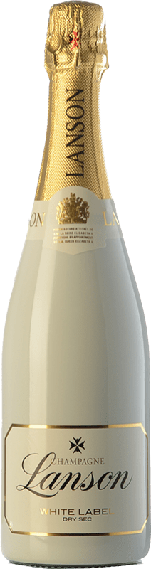 76,95 € Kostenloser Versand | Weißer Sekt Lanson White Label Trocken A.O.C. Champagne Champagner Frankreich Spätburgunder, Chardonnay, Pinot Meunier Flasche 75 cl