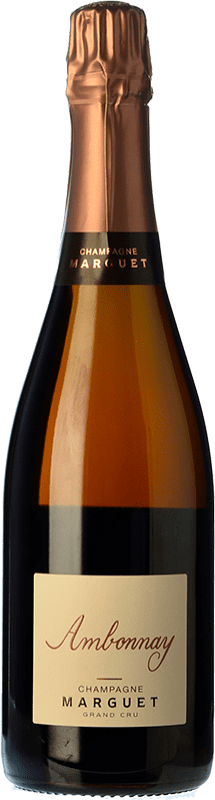 71,95 € Kostenloser Versand | Rosé Sekt Marguet Ambonnay Rosé Grand Cru Brut Natur A.O.C. Champagne Champagner Frankreich Spätburgunder, Chardonnay Flasche 75 cl