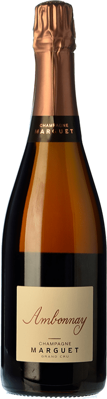 74,95 € Spedizione Gratuita | Spumante Rosato Marguet Ambonnay Brut Nature Grand Cru, Rosé — Rosato A.O.C. Champagne champagne Francia Pinot Nero, Chardonnay Bottiglia 75 cl