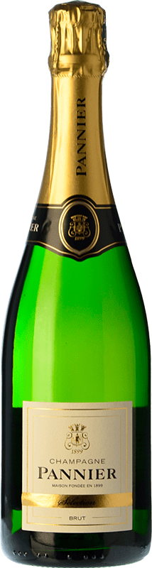 34,95 € Kostenloser Versand | Weißer Sekt Pannier Sélection Brut A.O.C. Champagne Champagner Frankreich Spätburgunder, Chardonnay, Pinot Meunier Flasche 75 cl