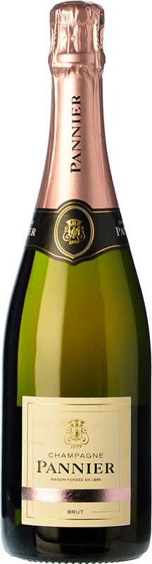 39,95 € 免费送货 | 玫瑰气泡酒 Pannier Rosé 香槟 A.O.C. Champagne 香槟酒 法国 Pinot Black, Chardonnay, Pinot Meunier 瓶子 75 cl