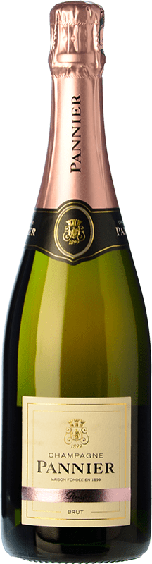 39,95 € Spedizione Gratuita | Spumante rosato Pannier Rosé Brut A.O.C. Champagne champagne Francia Pinot Nero, Chardonnay, Pinot Meunier Bottiglia 75 cl