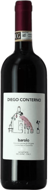 47,95 € Kostenloser Versand | Rotwein Diego Conterno D.O.C.G. Barolo Piemont Italien Nebbiolo Flasche 75 cl