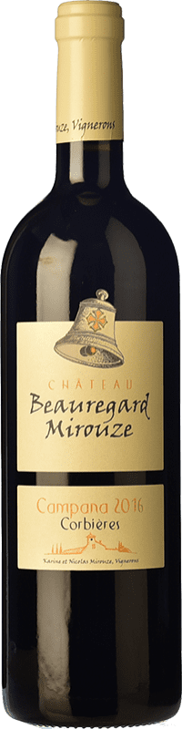 11,95 € Бесплатная доставка | Красное вино Château de Beauregard Mirouze Campana Rouge Молодой I.G.P. Vin de Pays Languedoc Лангедок Франция Syrah, Grenache бутылка 75 cl