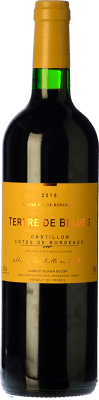 12,95 € 免费送货 | 红酒 Château de Bourron Tertre de Belvès 岁 A.O.C. Côtes de Castillon 波尔多 法国 Merlot 瓶子 75 cl
