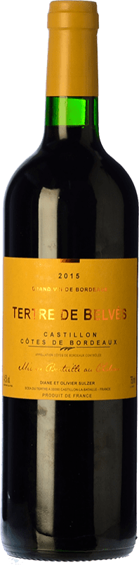 13,95 € Spedizione Gratuita | Vino Rosso Château de Bourron Tertre de Belvès Crianza — Invecchiato in Botte A.O.C. Côtes de Castillon bordò Francia Merlot Bottiglia 75 cl