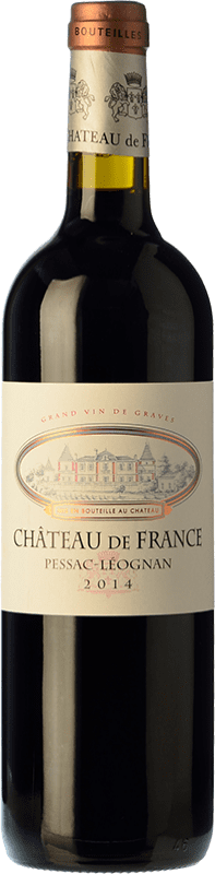 34,95 € 免费送货 | 红酒 Château de France 岁 A.O.C. Pessac-Léognan 波尔多 法国 Merlot, Cabernet Sauvignon 瓶子 75 cl