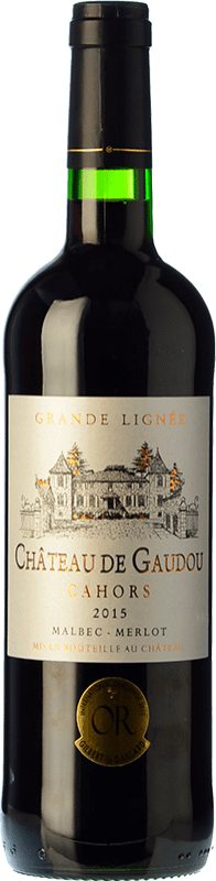 13,95 € Бесплатная доставка | Красное вино Château de Gaudou Grande Lignée Crianza — Крианса A.O.C. Cahors Пьемонте Франция Merlot — Мерло, Malbec — Мальбек 75 cl