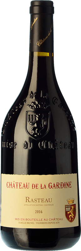 18,95 € Envío gratis | Vino tinto Château de La Gardine Crianza I.G.P. Vin de Pays Rasteau Rhône Francia Syrah, Garnacha Botella 75 cl