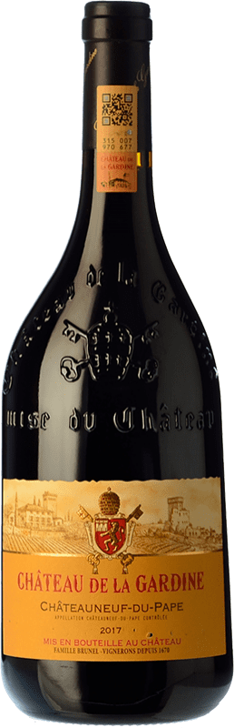 47,95 € 免费送货 | 红酒 Château de La Gardine 年轻的 A.O.C. Châteauneuf-du-Pape 罗纳 法国 Syrah, Grenache, Mourvèdre 瓶子 75 cl