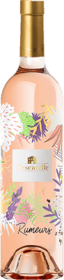 13,95 € Envoi gratuit | Vin rose Château de l'Escarelle Rumeurs Rosé Jeune Provence France Syrah, Grenache, Cinsault Bouteille 75 cl