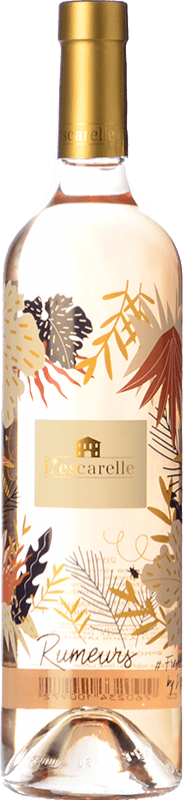 9,95 € Бесплатная доставка | Розовое вино Château de l'Escarelle Rumeurs Rosé Молодой Прованс Франция Syrah, Grenache, Cinsault бутылка 75 cl