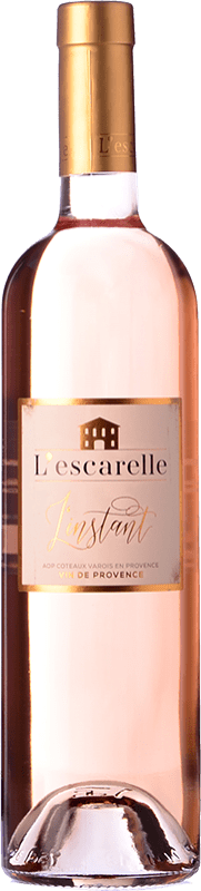 12,95 € Envío gratis | Vino rosado Château de l'Escarelle L'Instant Rosé A.O.C. Côtes de Provence Provence Francia Syrah, Garnacha, Cinsault Botella 75 cl