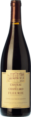 14,95 € Бесплатная доставка | Красное вино Château du Chatelard Cuvée Les Vieux Granits Дуб I.G.P. Vin de Pays Fleurie Beaujolais Франция Gamay бутылка 75 cl