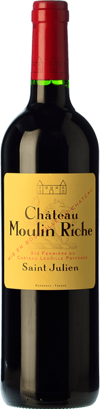 65,95 € Envoi gratuit | Vin Rouge Château Léoville Poyferré Château Moulin Riche Crianza A.O.C. Saint-Julien Bordeaux France Merlot, Cabernet Sauvignon, Petit Verdot Bouteille 75 cl