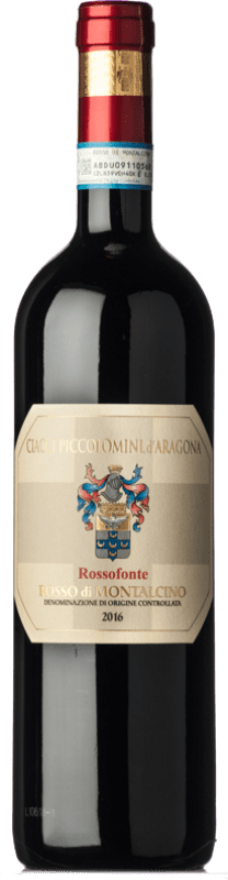 28,95 € Бесплатная доставка | Красное вино Piccolomini d'Aragona Rossofonte D.O.C. Rosso di Montalcino Тоскана Италия Sangiovese — Санджовезе Бутылка 75 cl