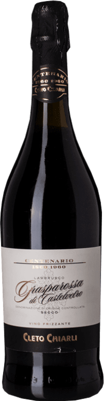 10,95 € Envio grátis | Vinho tinto Cleto Chiarli Secco Centenario D.O.C. Lambrusco Grasparossa di Castelvetro Emília-Romanha Itália Lambrusco Grasparossa Garrafa 75 cl