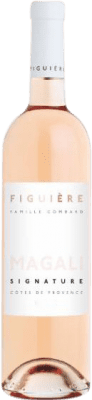 17,95 € Envio grátis | Vinho rosé Figuière Cuvée Magali A.O.C. Côtes de Provence Provença França Syrah, Cabernet Sauvignon, Grenache Tintorera, Cinsault Garrafa 75 cl