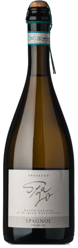 10,95 € Spedizione Gratuita | Spumante bianco Col del Sas Frizzante Spago D.O.C. Prosecco Veneto Italia Glera Bottiglia 75 cl