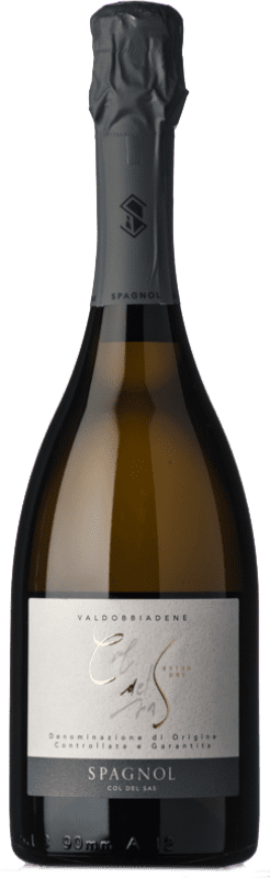 11,95 € Spedizione Gratuita | Spumante bianco Col del Sas Extradry Extra Secco D.O.C.G. Prosecco di Conegliano-Valdobbiadene Veneto Italia Glera Bottiglia 75 cl