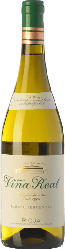 10,95 € Free Shipping | White wine Norte de España - CVNE Viña Real Blanco Fermentado en Barrica Crianza D.O.Ca. Rioja The Rioja Spain Viura Bottle 75 cl