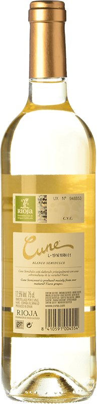 6,95 € Free Shipping | White wine Norte de España - CVNE Cune Semidulce D.O.Ca. Rioja The Rioja Spain Viura, Malvasía, Grenache White Bottle 75 cl