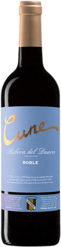 12,95 € Free Shipping | Red wine Norte de España - CVNE Cune Oak D.O. Ribera del Duero Castilla y León Spain Tempranillo Bottle 75 cl