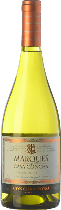 16,95 € 免费送货 | 白酒 Concha y Toro Marqués de Casa Concha 岁 Valle del Limarí 智利 Chardonnay 瓶子 75 cl