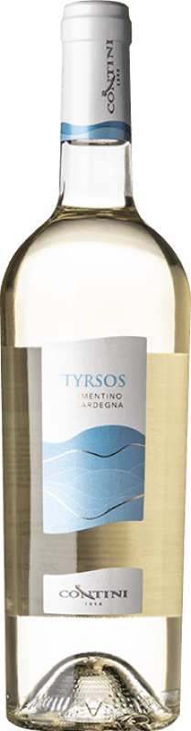 16,95 € Spedizione Gratuita | Vino bianco Contini Tyrsos D.O.C. Vermentino di Sardegna sardegna Italia Vermentino Bottiglia 75 cl