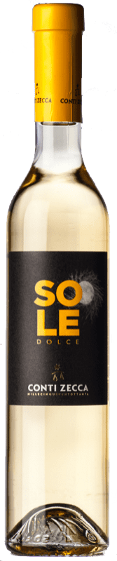 12,95 € Kostenloser Versand | Süßer Wein Conti Zecca Malvasia Sole I.G.T. Salento Apulien Italien Malvasía, Muscat Bianco Medium Flasche 50 cl