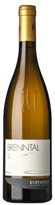 32,95 € Envio grátis | Vinho branco Cortaccia Brenntal Reserva D.O.C. Alto Adige Trentino-Alto Adige Itália Gewürztraminer Garrafa 75 cl