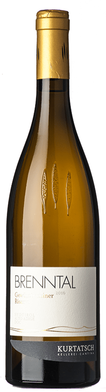 34,95 € Бесплатная доставка | Белое вино Cortaccia Brenntal Резерва D.O.C. Alto Adige Трентино-Альто-Адидже Италия Gewürztraminer — Гевюрцтраминер Бутылка 75 cl
