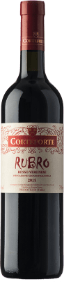 14,95 € Kostenloser Versand | Rotwein Corteforte Rubro I.G.T. Veronese Venetien Italien Merlot, Cabernet Sauvignon, Corvina, Rondinella, Corvinone, Molinara 75 cl