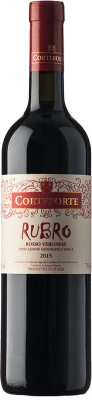 14,95 € Envío gratis | Vino tinto Corteforte Rubro I.G.T. Veronese Veneto Italia Merlot, Cabernet Sauvignon, Corvina, Rondinella, Corvinone, Molinara Botella 75 cl