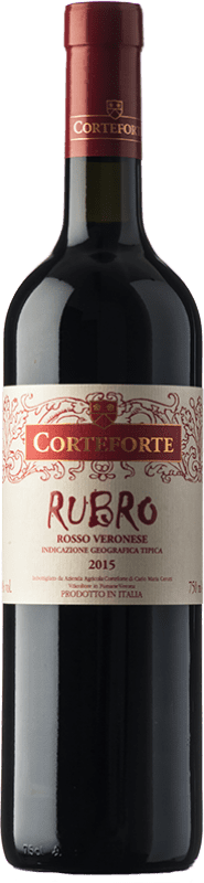 14,95 € Free Shipping | Red wine Corteforte Rubro I.G.T. Veronese Veneto Italy Merlot, Cabernet Sauvignon, Corvina, Rondinella, Corvinone, Molinara Bottle 75 cl