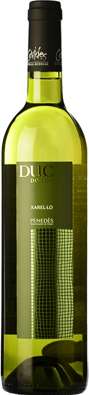 4,95 € Spedizione Gratuita | Vino bianco Covides Duc de Foix Blanc D.O. Penedès Catalogna Spagna Xarel·lo Bottiglia 75 cl