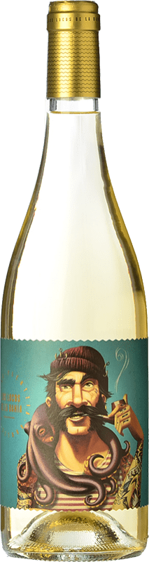14,95 € Envío gratis | Vino Blanco Crusoe Treasure Los Locos de la Bahia Gartxo España Garnacha, Hondarribi Zuri Botella 75 cl