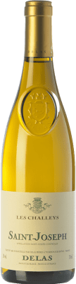 21,95 € Бесплатная доставка | Белое вино Delas Frères Les Challeys Blanc A.O.C. Saint-Joseph Рона Франция Roussanne, Marsanne бутылка 75 cl