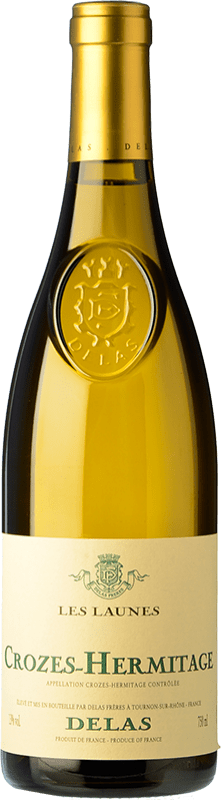 24,95 € Envio grátis | Vinho branco Delas Frères Les Launes Blanc A.O.C. Crozes-Hermitage Rhône França Roussanne, Marsanne Garrafa 75 cl