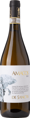 18,95 € Бесплатная доставка | Белое вино Sanctis Amacos I.G.T. Lazio Лацио Италия Malvasia — Мальвасия, Bombino — Бомбино Eco — Эко Био Органический 75 cl