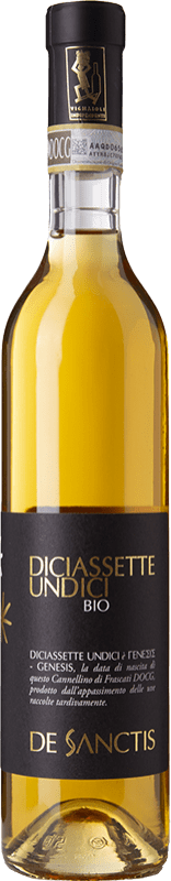 21,95 € 免费送货 | 甜葡萄酒 Sanctis Diciassette Undici D.O.C.G. Cannellino di Frascati 拉齐奥 意大利 Malvasia — 玛尔瓦西亚 Eco — 生态 有机 天然 中瓶装 50 cl