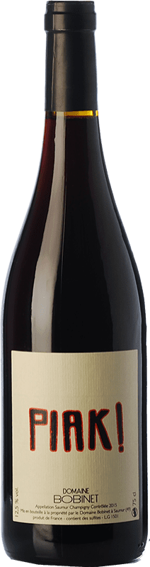 14,95 € 送料無料 | 赤ワイン Bobinet Piak 若い A.O.C. Saumur-Champigny ロワール フランス Cabernet Franc ボトル 75 cl